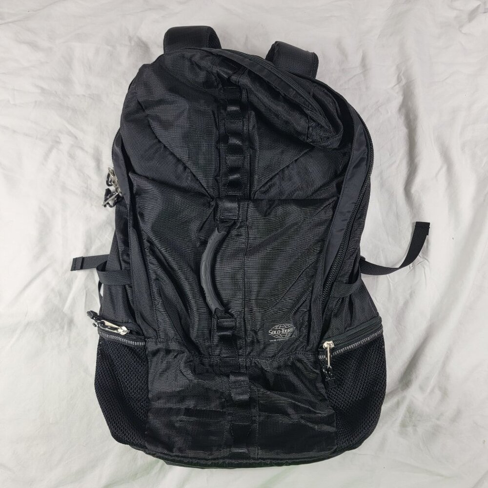 Solo Tourist Black Hiking Backpack Camping Hiking Trails Outdoors Traveling